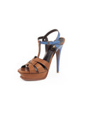 Tribute Multi Color Leather Sandal - Brown / Blue