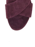Suede Crossover 110mm Sandal - Purple