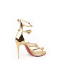 Christian Louboutin - Atonana Metallic Patent Strappy Bauble Sandal - Gold - ForwardModa