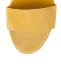 Suede Double Strap 90mm Sandal - Yellow
