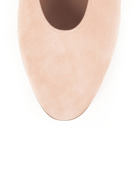 Suede 40mm Ballerina Pump - Rosa