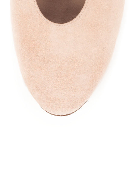 Suede Ballerina Flat - Rosa