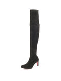 Christian Louboutin - Alta Top Suede Over The Knee 70 Boot - Black - ForwardModa