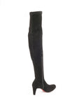 Christian Louboutin - Alta Top Suede Over The Knee 70 Boot - Black - ForwardModa