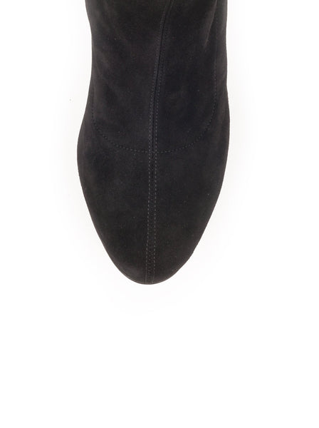 Christian Louboutin - Alta Top Suede Over The Knee 70 Boot - Black - ForwardModa