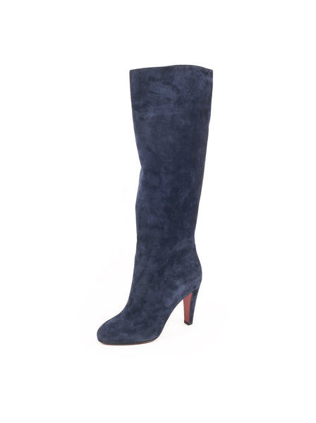 Dorififa Suede Knee Boot - Navy