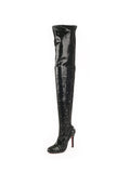 Louise X Sequin Over The Knee 100 Boots - Black