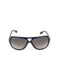 Plastic Aviator Sunglasses Dark Blue / Gray