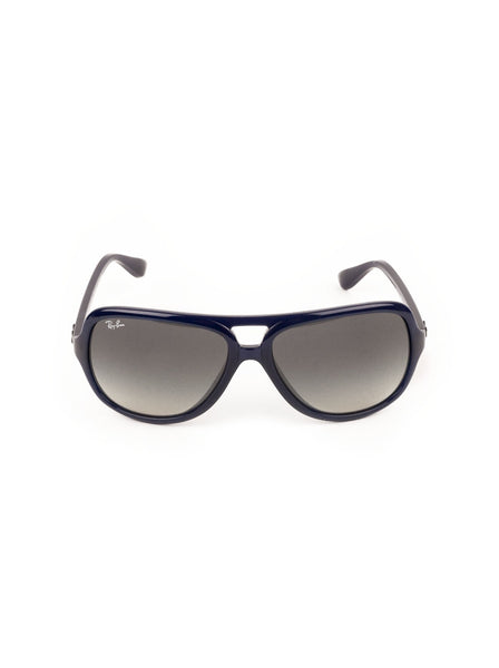 Plastic Aviator Sunglasses Dark Blue / Gray