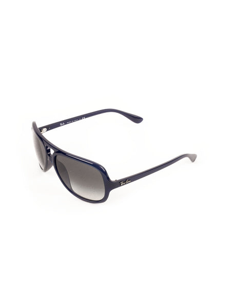 Plastic Aviator Sunglasses Dark Blue / Gray