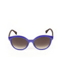 Round Cat Eye Sunglasses - Blue / Havana