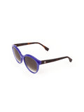 Round Cat Eye Sunglasses - Blue / Havana