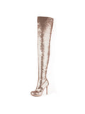 Moulin Noir 120 Over The Knee Boots - Rose Gold / Nude
