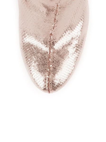 Moulin Noir 120 Over The Knee Boots - Rose Gold / Nude