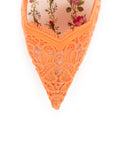 Virginia Floral Lace Mary Jane Pump - Orange