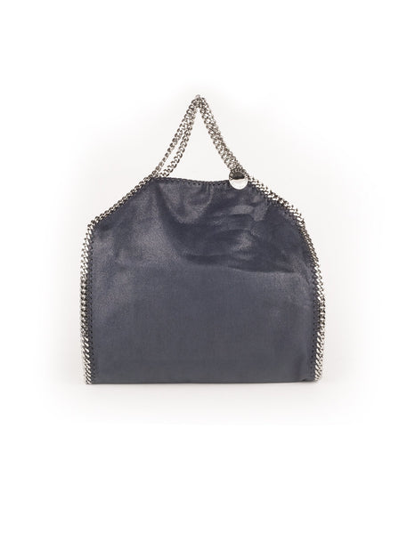 Falabella Shaggy Deer Fold Over Tote - Navy