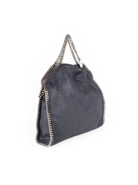 Falabella Shaggy Deer Fold Over Tote - Navy