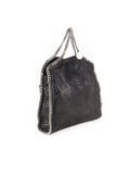 Falabella Shaggy Deer Fold Over Tote - Black