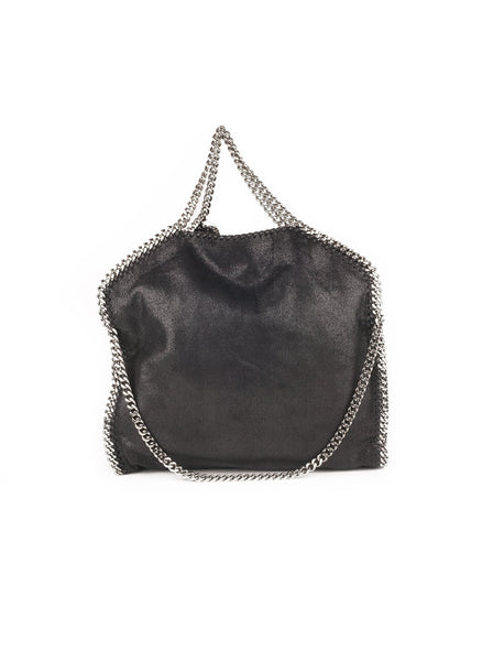 Falabella Shaggy Deer Fold Over Tote - Black