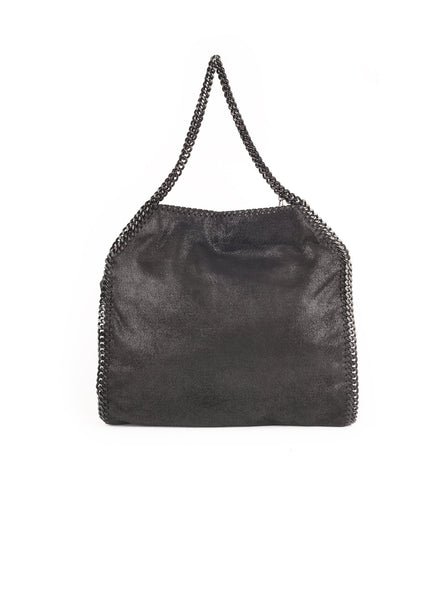Falabella Shaggy Deer Small Tote - Black / Black