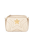 Star Patch Faux Leather Small Shoulder Bag - Cream