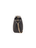 Star Patch Faux Leather Mini Shoulder Bag - Black