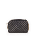 Star Patch Faux Leather Mini Shoulder Bag - Black