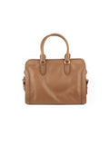 Padlock Medium Zip Satchel - Brown