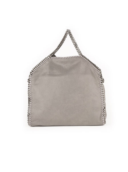 Falabella Shaggy Deer Fold Over Tote - Light Gray