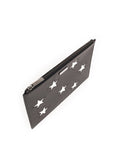 Stars Document Case Clutch - Black