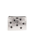 Stars Document Case Clutch - Silver