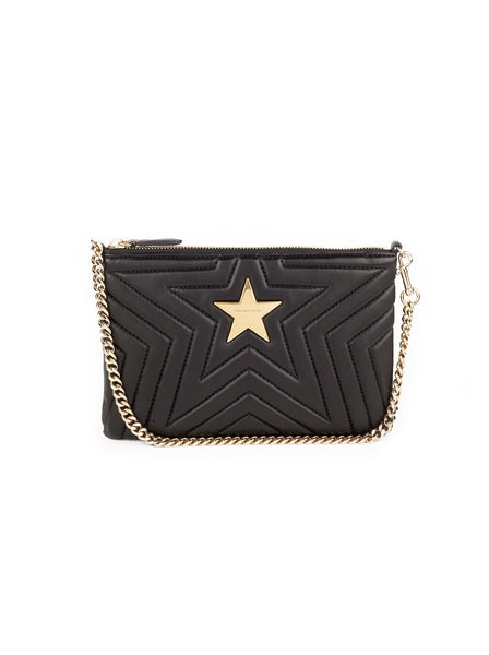 Stella Star Alter Nappa Chain Clutch - Black