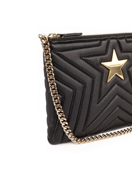 Stella Star Alter Nappa Chain Clutch - Black