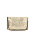 Falabella Shaggy Deer Metallic Chain Clutch - Yellow / Bronze