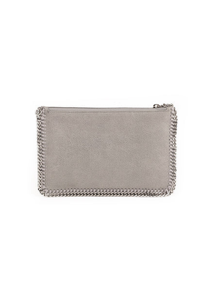 Falabella Shaggy Deer Chain Clutch - Gray / Silver