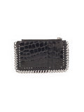 Falabella Alter Croc Card Holder - Black