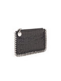 Falabella Alter Croc Card Holder - Black