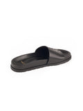 Saba Leather Logo Slide Sandal - Black