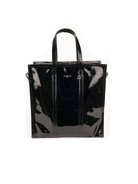 Balenciaga - Bazar Patent Leather M Shopper Bag - Black - ForwardModa