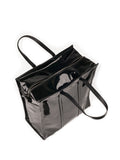 Balenciaga - Bazar Patent Leather M Shopper Bag - Black - ForwardModa