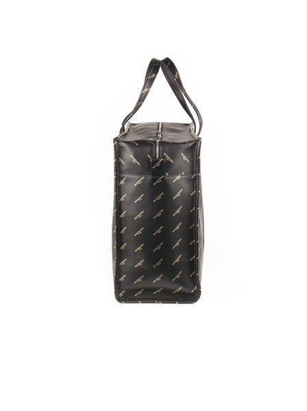 Balenciaga - Bazar All Over Medium Shopping Bag - Black - ForwardModa