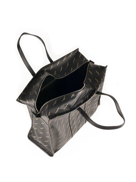 Balenciaga - Bazar All Over Medium Shopping Bag - Black - ForwardModa