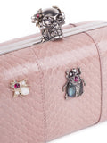 Skull Box Clutch - Rose Beige