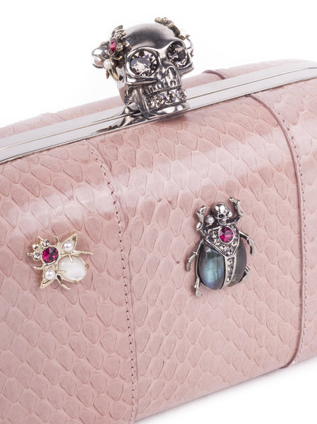Skull Box Clutch - Rose Beige