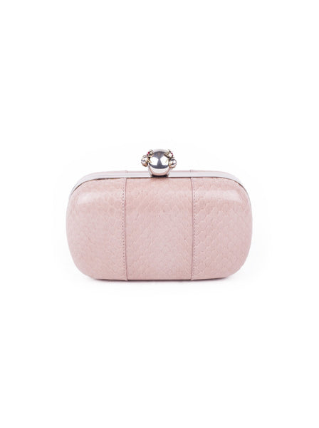 Skull Box Clutch - Rose Beige