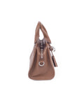 Padlock Mini Zip Satchel - Brown