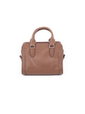 Padlock Mini Zip Satchel - Brown
