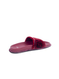 Leather & Sheepskin Slides - Red