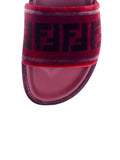 Leather & Sheepskin Slides - Red