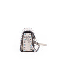 Rockstud Rolling Shoulder Bag - White